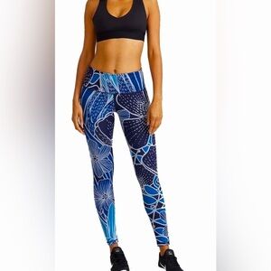 Noli Yoga Bloom Blue Activewear Pants-Size XS Like New